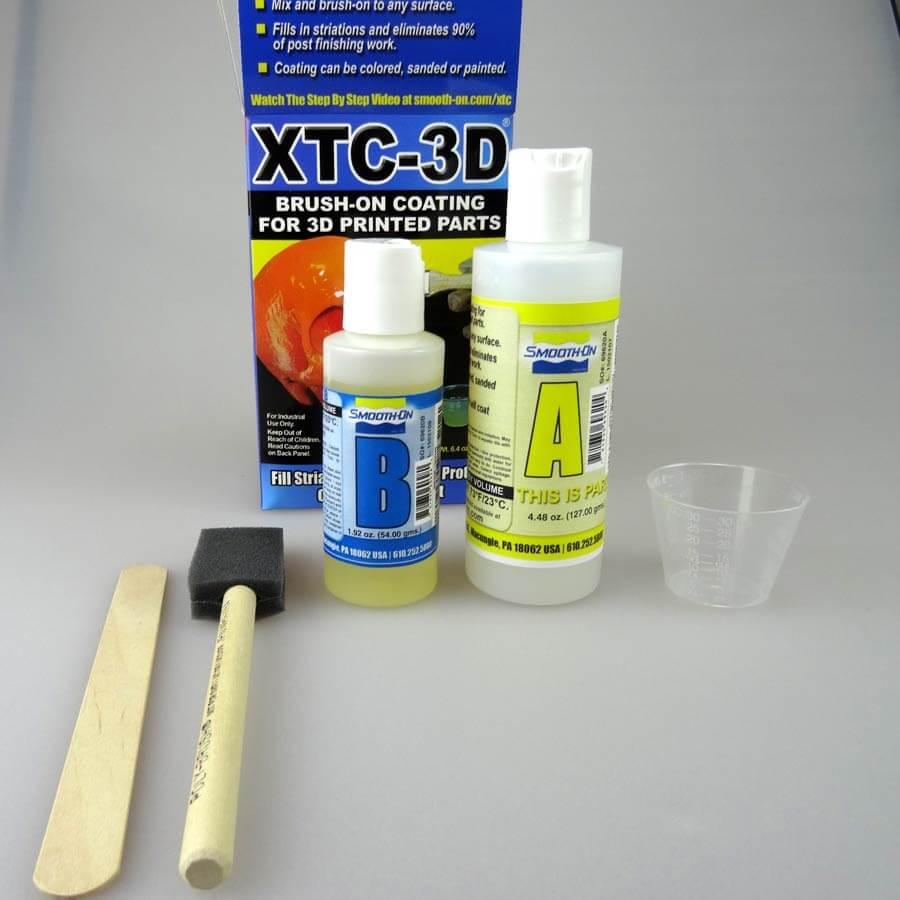 Der Inhalt einer kleinen Packung XTC-3D Epoxidharz.